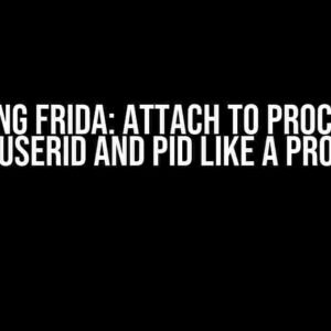 Mastering Frida: Attach to Process with UserID and PID like a Pro