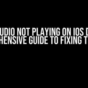 Sound Audio Not Playing on iOS Device: A Comprehensive Guide to Fixing the Issue