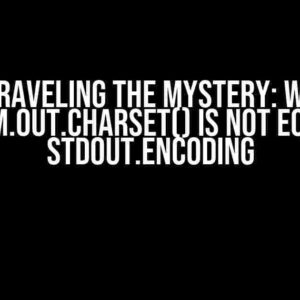 Unraveling the Mystery: Why System.out.charset() is Not Equal to stdout.encoding